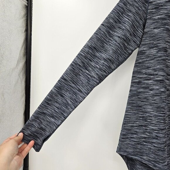 Zyia Active Charcoal Split Back Long Sleeve Top Gray Women's L NEW Athleisure - Picture 4 of 10
